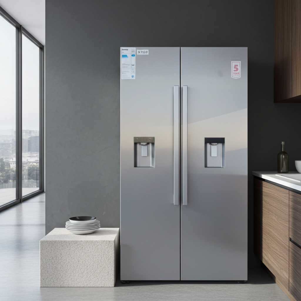 Defy Side-by-Side Refrigerator with Water Dispenser β Stainless Steel ( Preloved)