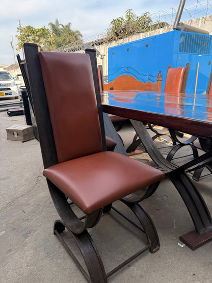 8 Sitter Teak Table With 8 Chairs and Console