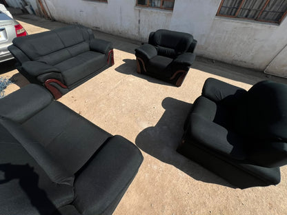 Black Sofa 6 Seater