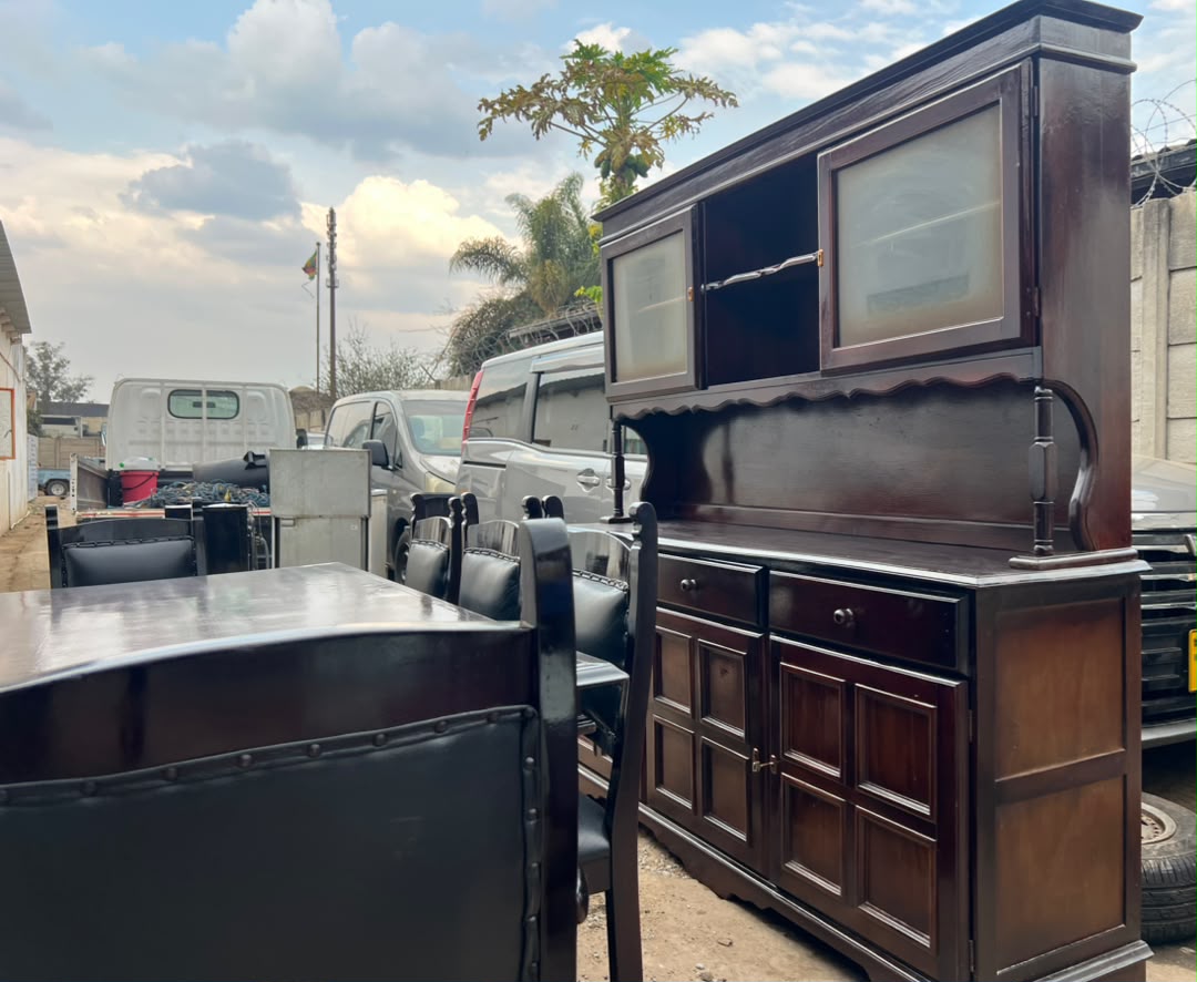 Brown Antique Dining Set