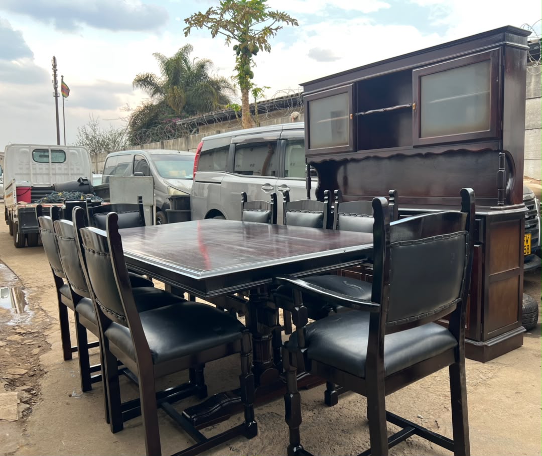 Brown Antique Dining Set